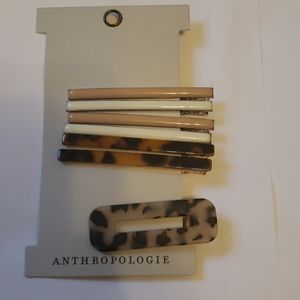 Anthropologie Barrettes Hair Clips 7 Total